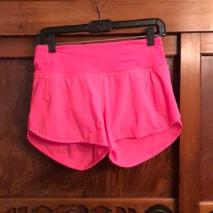 Lululemon pink Speed up short sz 4 tall 4” inseam